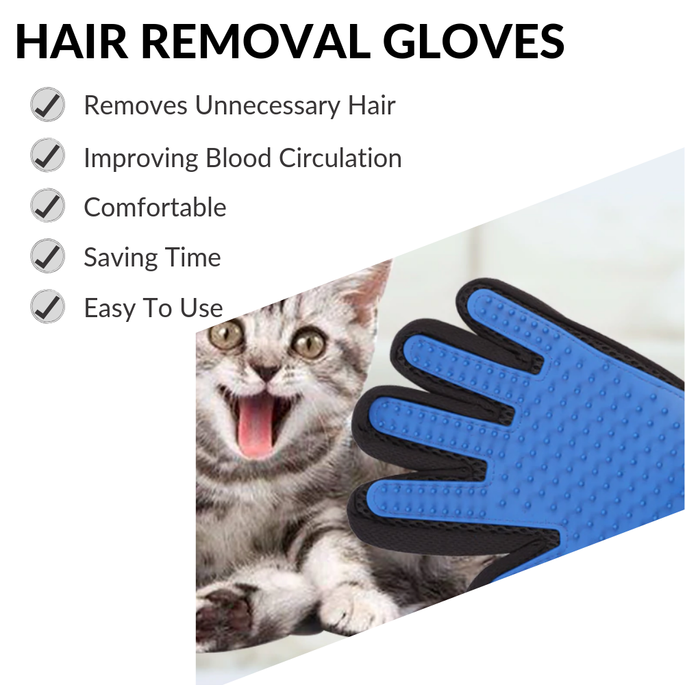 Hair Removal Gloves keep your home clean and give your pet a massage