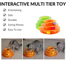 Load image into Gallery viewer, Interactive Cat Toy Tower | entertain your cat with multiple balls in one toy
